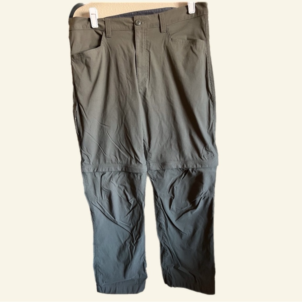 Eddie Bauer Men's Convertible Tech Pants Hiking Work UPF 50+ Slate Green 36 x 30